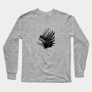 Black indian war bonnet Long Sleeve T-Shirt